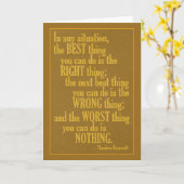 「何かやる気を起こさせるする」引用文グリーティングカード カード (黄色い花)