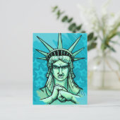 "何かをパンチする準備ができている"自由 ポストカード (スタンド正面)