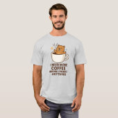 何かを予測する前にコーヒーを Groundhog Day Tシャツ (正面フル)