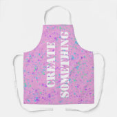何かを作カラフル絵を描（ばちゃばちゃ）跳ねる エプロン (正面)