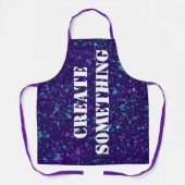 何かを作カラフル絵を描（ばちゃばちゃ）跳ねる エプロン (正面)