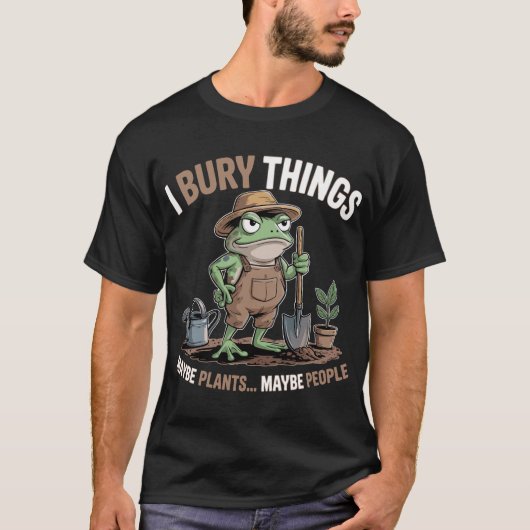 何かを埋めてる 多分植物 多分人  Tシャツ (正面)