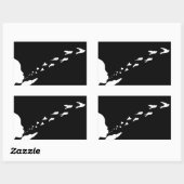 何かを愛したら、それを自由に置いて下さい 長方形シール (シート)