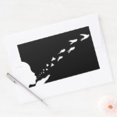 何かを愛したら、それを自由に置いて下さい 長方形シール (封筒)