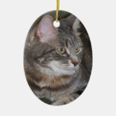 何かを注目しているヒイラギオーナメント セラミックオーナメント (正面)