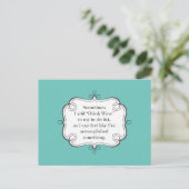 何かを達成するためにTo Doリストでワインを飲む ポストカード (スタンド正面)