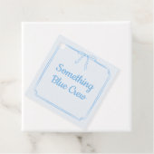 何かエレガントブルークルーかわいいボウブライダルパーティ フェイバータグ (インサイチュ)