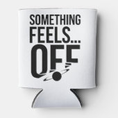 何かオフ感じに – Unsettled & Crypticメッセージ 缶クーラー (正面)