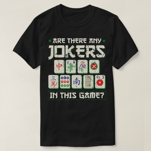 何かジョーカーのマージャン Tシャツ (デザイン正面)