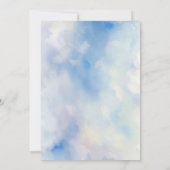 何かブルーアジサイブライダルティーシャワー 招待状 (裏面)