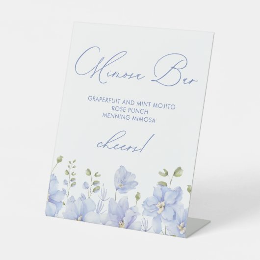 何かブルーウィドミモザバーブライダル 台座サイン (正面)