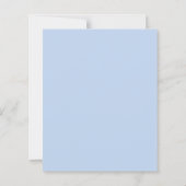 何かブルーウォーターカラーボウブライダルシャワー招待状 (裏面)