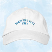 何かブルークルーブライダルパーティかわいいバチェロレッテ 刺繍入りキャップ