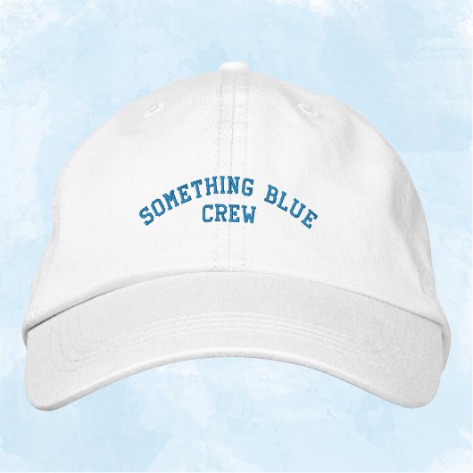 何かブルークルーブライダルパーティかわいいバチェロレッテ 刺繍入りキャップ