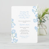 何かブルーサマーフローラブライダルシャワーパーティー 招待状 (スタンド正面)