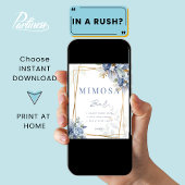 何かブルーダスティシャワーミモザバーサインのポスター ポスター