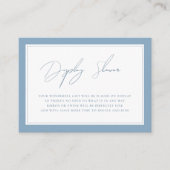 何かブルーディスプレイシャワーブライダルシャワー エンクロージャーカード (正面)