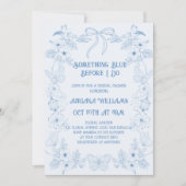 何かブルートイレボウブライダルシャワー招待 招待状 (正面)