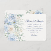 何かブルーフローラあじさい共有Aレシピ エンクロージャーカード (正面/裏面)