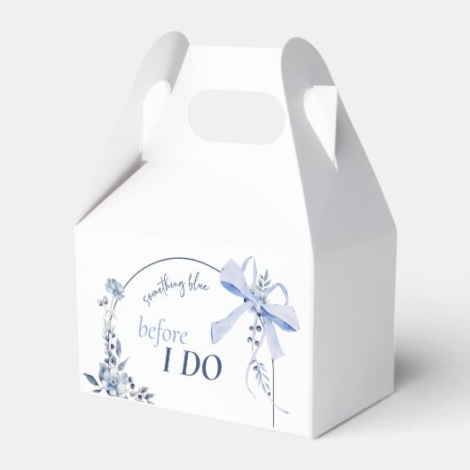 何かブルーフローラボウブライダルシャワー フェイバーボックス (裏面サイド)