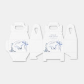 何かブルーフローラボウブライダルシャワー フェイバーボックス (折り畳みなし)