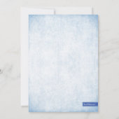 何かブルーブライダルシャワーの招待 招待状 (裏面)