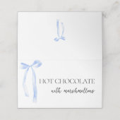 何かブルーブライダルシャワーコケットボウビュッフェ プレイスカード (外部開封)