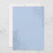 何かブルーボウグリッタードリップカウボーイブーツ 招待状 (裏面)