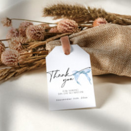 何かブルーボウタイイングブライダルシャワーギフトラベル ギフトタグ