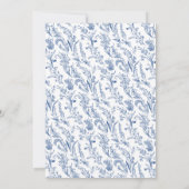 何かブルーボウドリップカウボーイブーツフローラ 招待状 (裏面)