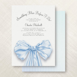 何かブルーボウフランスのコケットブライダルシャワー 招待状