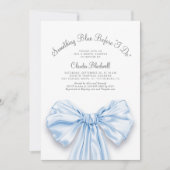 何かブルーボウフランスのコケットブライダルシャワー 招待状 (正面)
