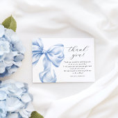 何かブルーボウブライダルシャワーサンキューカード サンキューカード