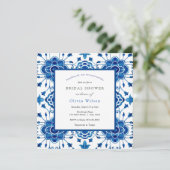 何かブルーモロッコタイルブライダルシャワー 招待状 (スタンド正面)