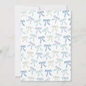 何かブルーリボンボウブライダルシャワー 招待状 (裏面)