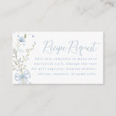 何かブルーワイルドフラワーブライダルシャワー エンクロージャーカード (正面)