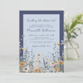 何かブルーワイルドフラワーブライダルシャワー 招待状 (スタンド正面)
