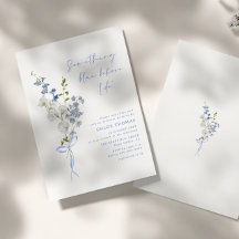 何かブルーワイルドフラワーブーケブライダルシャワー