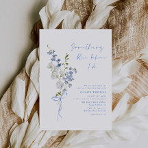 何かブルーワイルドフラワーブーケブライダルシャワー