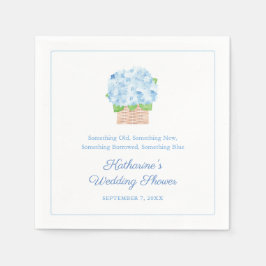 何かブルー春サマーブライダルシャワー スタンダードカクテルナプキン