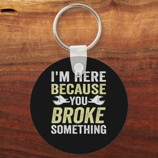 何かプレゼントを壊したから来たおもしろい キーホルダー (正面)