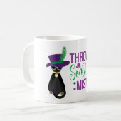 何かミスターのマルディグラスコーヒーマグを投げる コーヒーマグカップ (正面左)