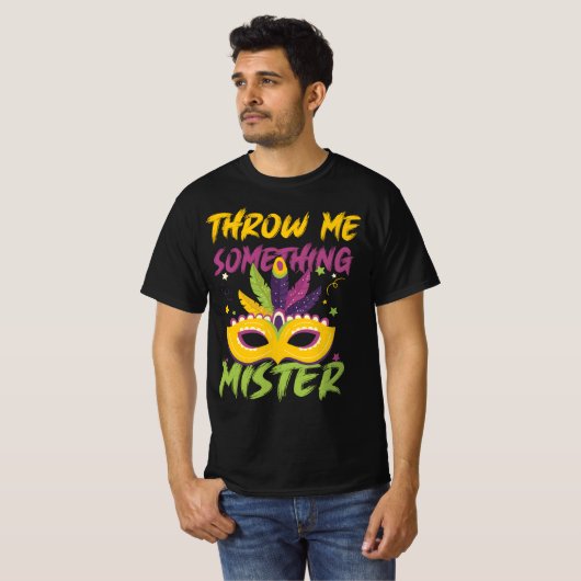 何かミスターマーディグラスビーズパーティー Tシャツ (正面フル)