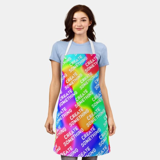 何かレインボーエプロンを作る エプロン (着用した状態)