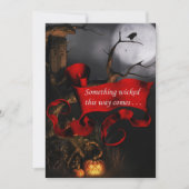 何か不気味邪悪なハロウィーン招待状 招待状 (正面)