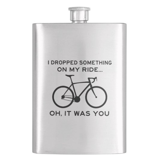 何か乗って落としたお前のサイクリング フラスク (正面)