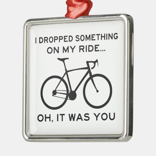 何か乗って落としたお前のサイクリング メタルオーナメント (左)