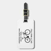 何か乗って落としたお前のサイクリング ラゲッジタグ (正面縦)