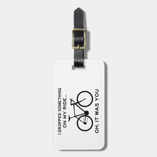 何か乗って落としたお前のサイクリング ラゲッジタグ (正面縦)