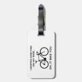 何か乗って落としたお前のサイクリング ラゲッジタグ (裏面縦)